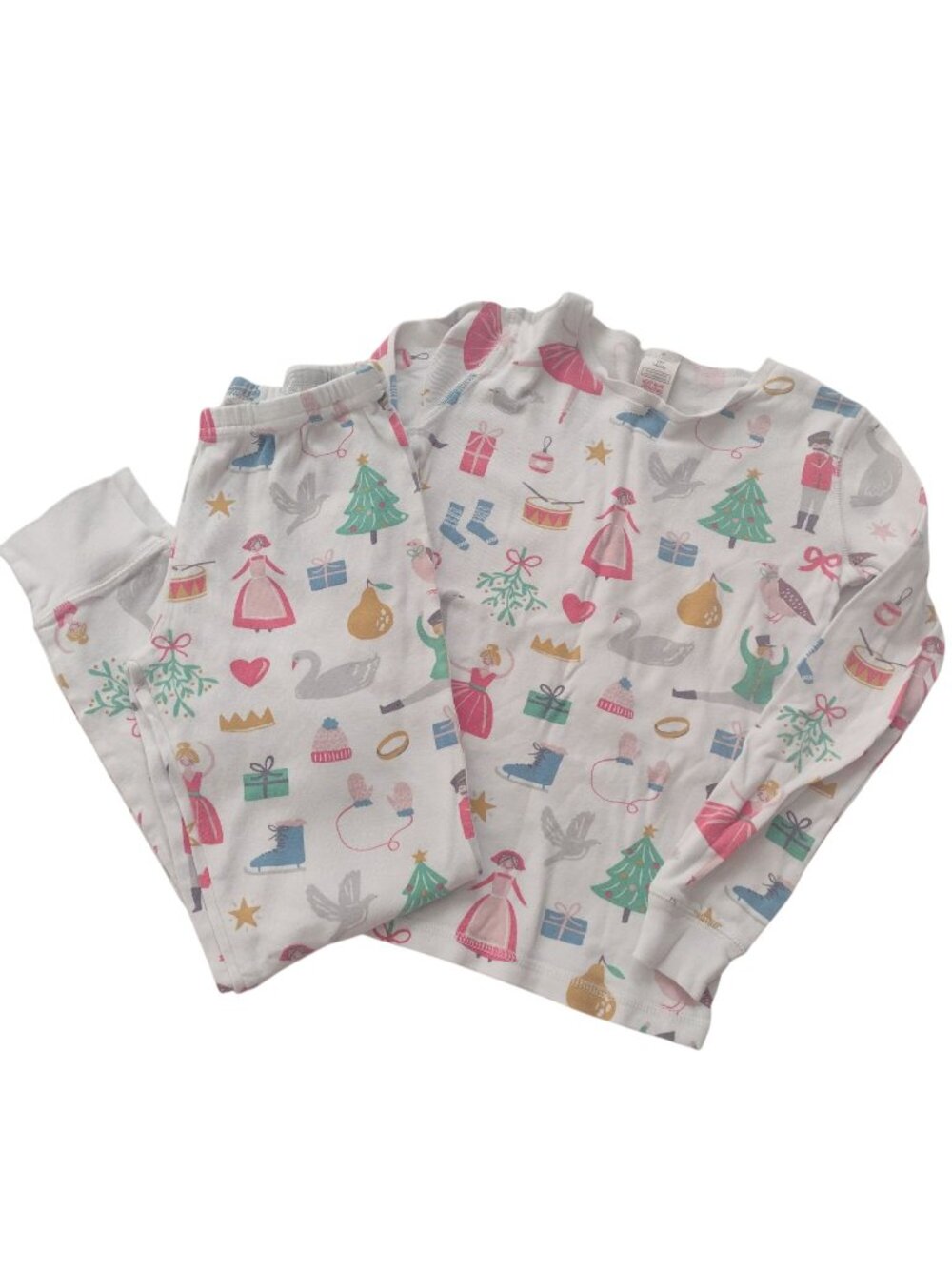 Mini Boden Nutcracker Print Pajamas 10 Christmas Ballet Cotton Long John PJs 140